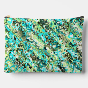 Bolsito Accesorio Grande Trippy Vibrant Groovy Boho Hippie Fracal Marble