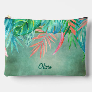 Bolsito Accesorio Grande Tropicales de acuarela personalizados