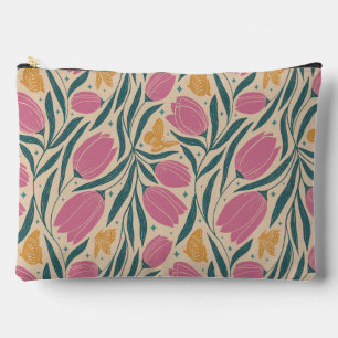 Bolsito Accesorio Grande Tulipanes y mariposas