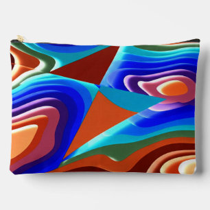 Bolsito Accesorio Grande Un bonito patrón clásico de rayas multicolor