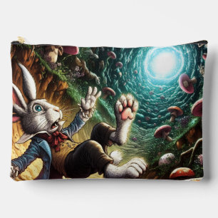 Bolsito Accesorio Grande Un Conejo Con Pánico Cae Por El Agujero De Conejo