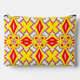 Bolsito Accesorio Grande Un lindo patrón clásico de moda blanca amarilla