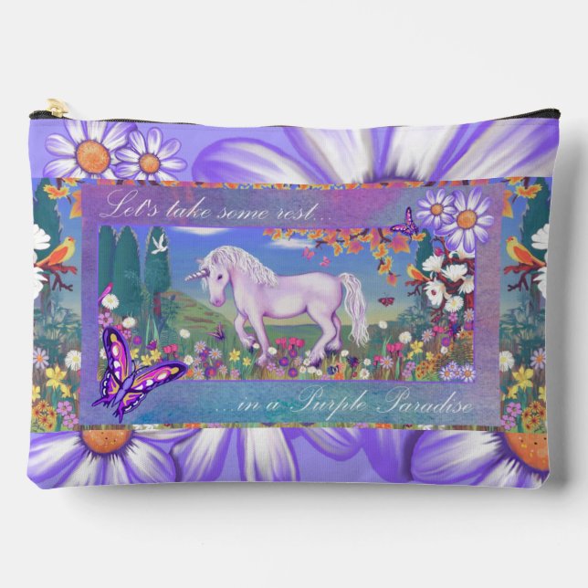 Bolsito Accesorio Grande Un paraíso morado (Anverso)