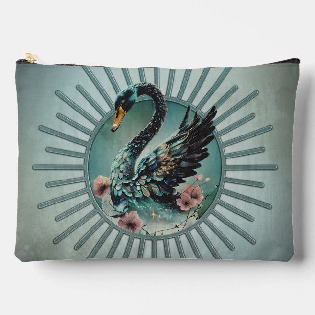 Bolsito Accesorio Grande Un toque de fantasía y elegancia, el cisne del sue (Anverso)