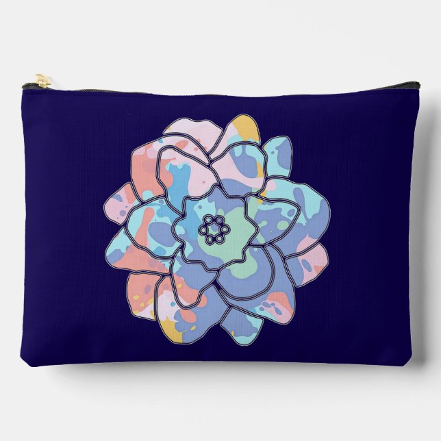 Bolsito Accesorio Grande Una flor hecha de manchas de pintura (Anverso)