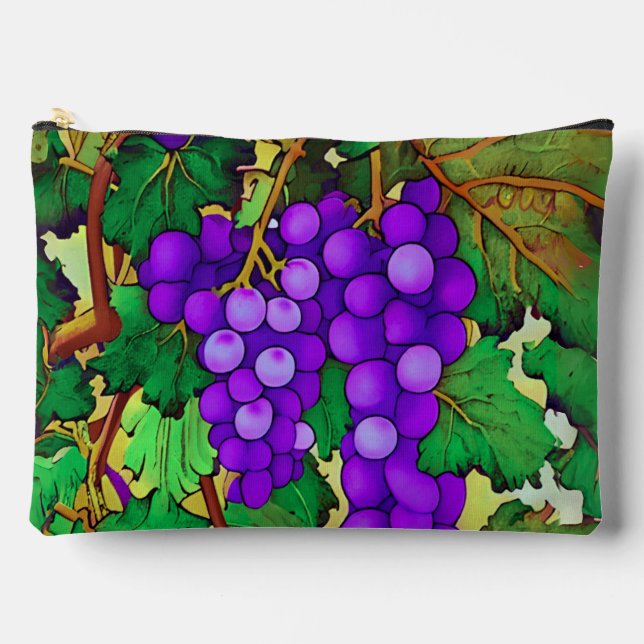 Bolsito Accesorio Grande Uvas moradas en la uva (Anverso)