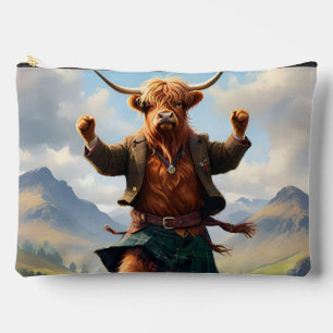Bolsito Accesorio Grande Vaca de las Tierras Altas Bailando The Highland Fl