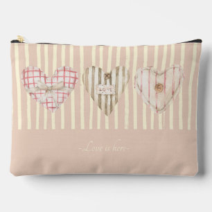 Bolsito Accesorio Grande Valentine Cute corazones personalizados Rosa retro