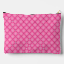 Bolsito Accesorio Grande Vanidad de maquillaje de textura de diamante rosa 