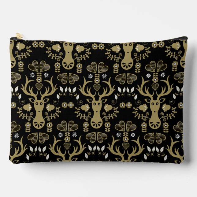 Bolsito Accesorio Grande Venado de arte popular escandinavo moderno (Anverso)