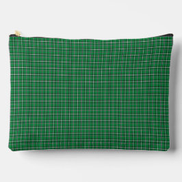 Bolsito Accesorio Grande Verde Cuadro Negro Patrón Clásico Moderno