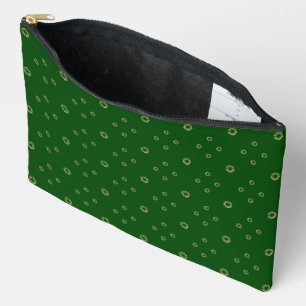 Bolsito Accesorio Grande Verde Kelly Zinnia Dorada Sol