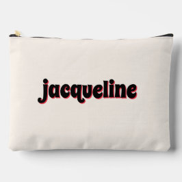 Bolsito Accesorio Grande Viajes de lujo en franja de cabana roja y negra