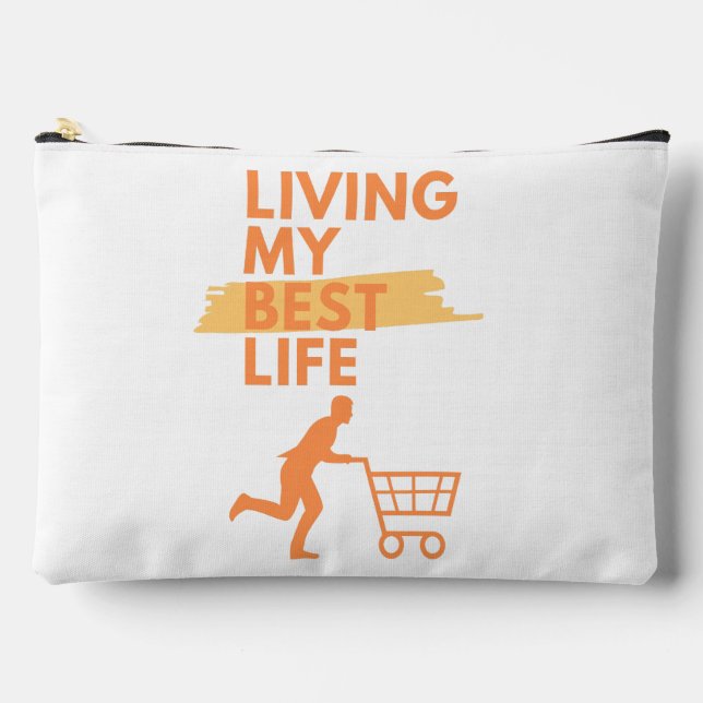 Bolsito Accesorio Grande vivir mi mejor vida en shopint (Anverso)
