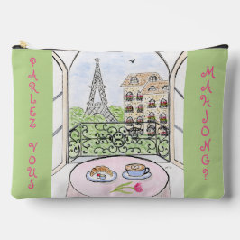 Bolsito Accesorio Grande Whimsical Paris and Eiffel Tower MAHJONG