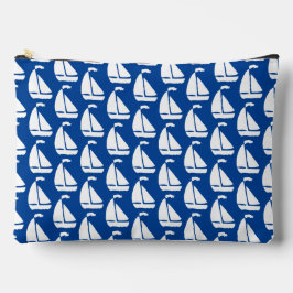 Bolsito Accesorio Grande White Sailboats