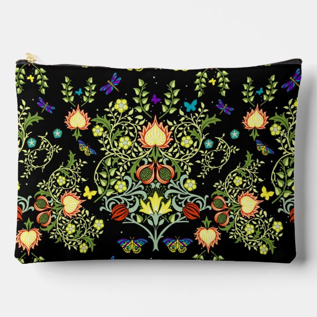 Bolsito Accesorio Grande William Morris Floral (Anverso)