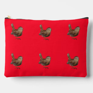 Bolsito Accesorio Grande Wren Bird Cantando Vivid Red