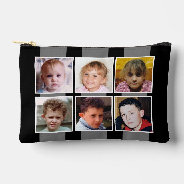 Bolsito Accesorio Pequeño 6 photo collage black grey (Anverso)