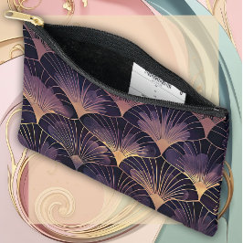 Bolsito Accesorio Pequeño Abanicos Art Deco Elegantes en Púrpura