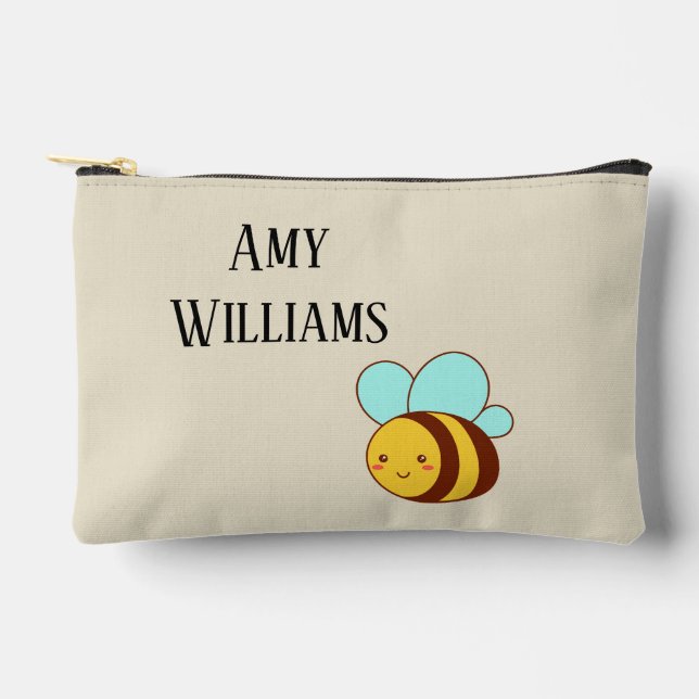 Bolsito Accesorio Pequeño Abeja de burbujas de corte personalizado (Anverso)