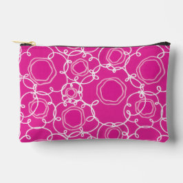 Bolsito Accesorio Pequeño Abstract Floral Matrix (Hot Pink) Fine Art