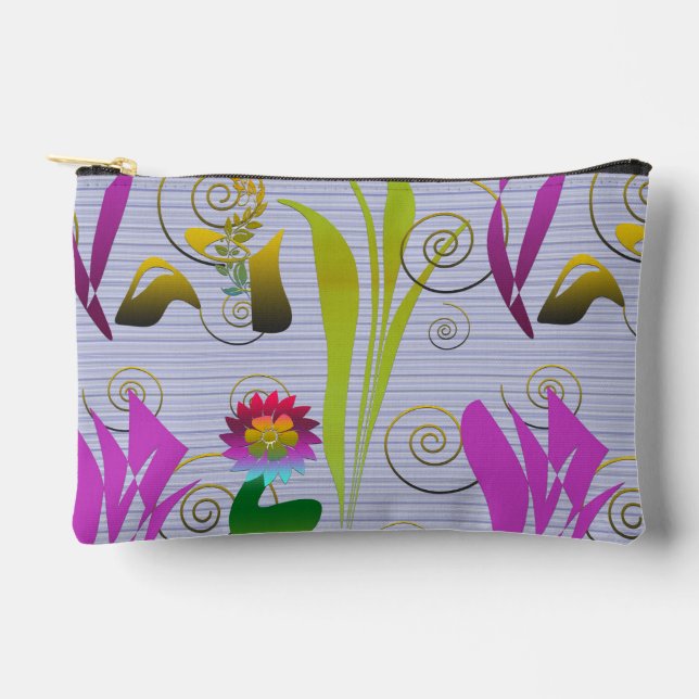 Bolsito Accesorio Pequeño Abstract Floral with Spirals 3 (Anverso)