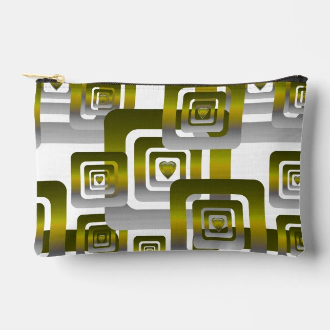 Bolsito Accesorio Pequeño Activate My Heart Pattern Silver (Anverso)