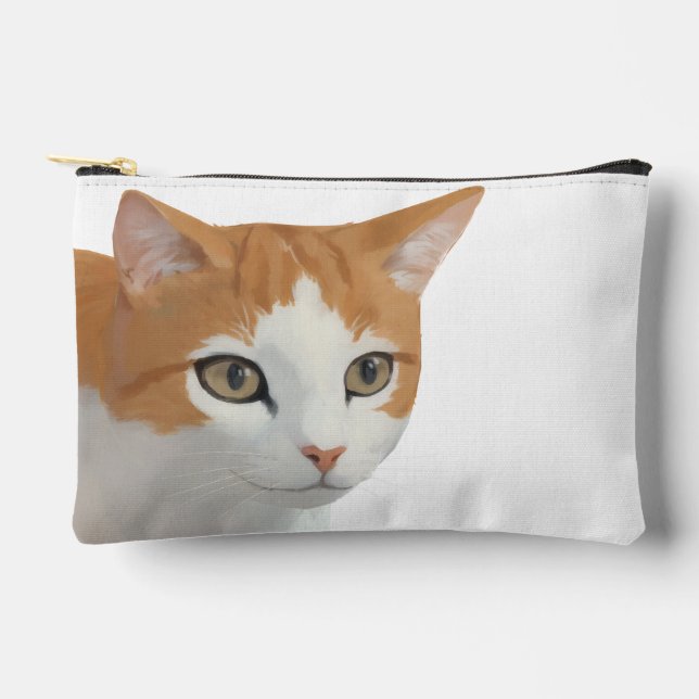 Bolsito Accesorio Pequeño Adorable Ginger Cat Art (Anverso)