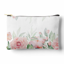 Almohada decorativa floral rosa acuarela