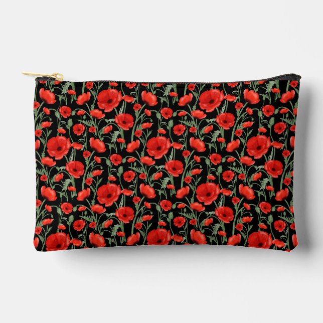 Bolsito Accesorio Pequeño Amapolas Rojas (Anverso)