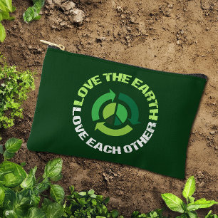 Bolsito Accesorio Pequeño Amar la conciencia ambiental de la Tierra Verde