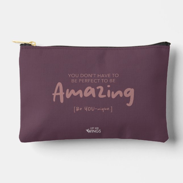 Bolsito Accesorio Pequeño Amazing [Be YOU-nique] — Zippered Pouch (Anverso)