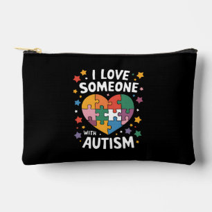 Bolsito Accesorio Pequeño Amo a alguien con autismo Conciencia autista