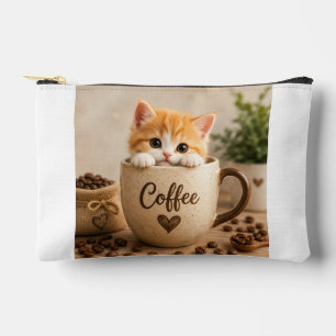 Bolsito Accesorio Pequeño Amuleto de Gatito en Taza de Café