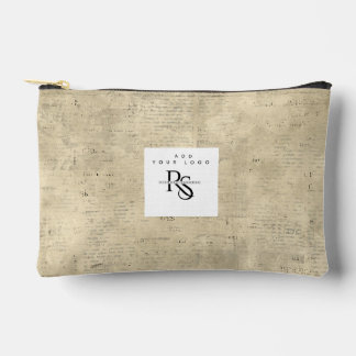 Bolsito Accesorio Pequeño Añadir el logotipo Fondo de madera de moda natural