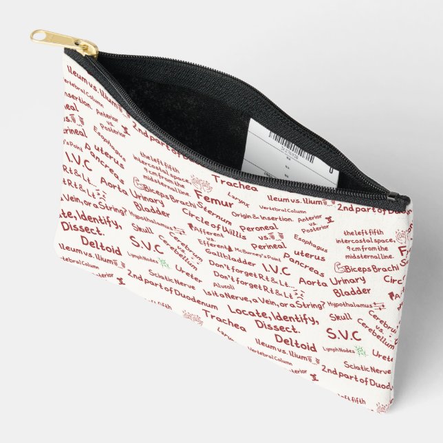 Bolsito Accesorio Pequeño Anatomy Notes Medical Student Accessory Pouch & Pe (Abierto)