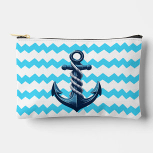 Bolsito Accesorio Pequeño Anuncio azul con olas azules