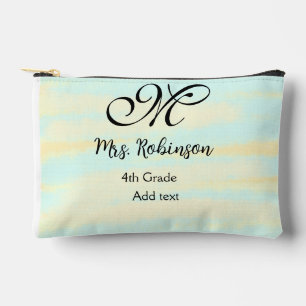 Bolsito Accesorio Pequeño apreciación del profesor de acuarcolía azul amaril