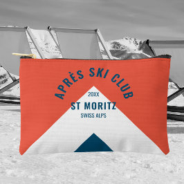 Bolsito Accesorio Pequeño Après Ski Club Rojo Navy Estilo Vintage Invierno