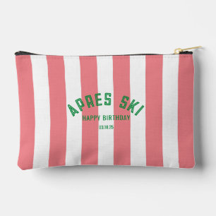 Bolsito Accesorio Pequeño Apres Ski Happy Birday Pink Cabana Stripe