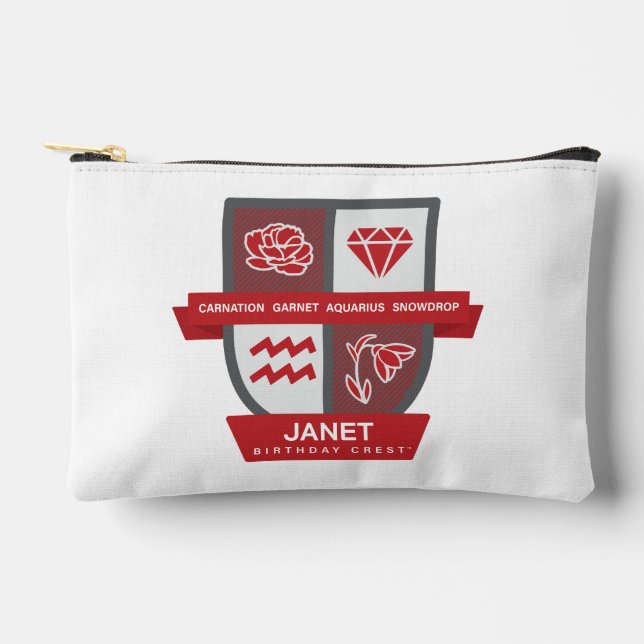 Bolsito Accesorio Pequeño Aquarius Birthday Crest™ for January 20-31 (Anverso)