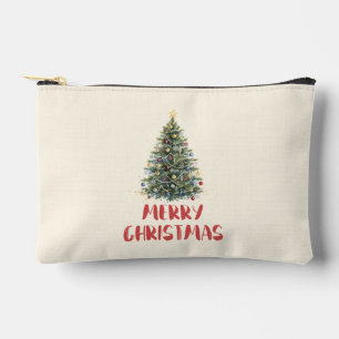 Bolsito Accesorio Pequeño Árbol de Navidad de acuarela rústica Navidades