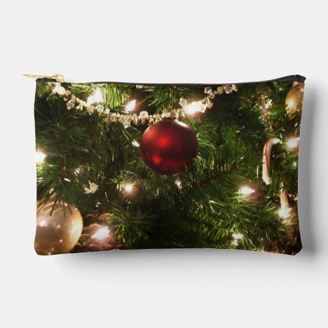 Bolsito Accesorio Pequeño Árbol de Navidad que ferio Bonito Verde y Rojo (Anverso)