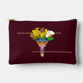 Bolsito Accesorio Pequeño Art Deco Vase with Golden Flowers