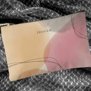 Bolsito Accesorio Pequeño Arte abstracto moderno rosa delicado elegante
