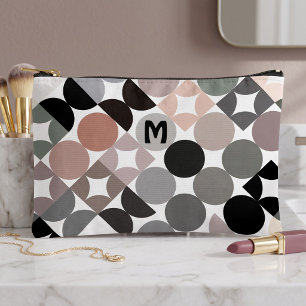 Bolsito Accesorio Pequeño Arte abstracto personalizado beige gris negro Patr