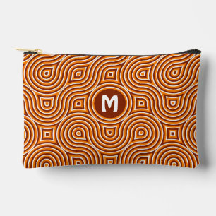 Bolsito Accesorio Pequeño Arte abstracto personalizado naranja marrón blanco