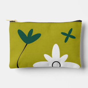 Bolsito Accesorio Pequeño Arte botánico abstracto de flor de margarita minim