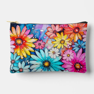 Bolsito Accesorio Pequeño Arte de Flor de Margarita Abstracta y Linda